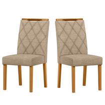 Cadeira Sala Jantar Sarah Kit 2 Ype/Linho Areia Cadeira Sala Jantar Sarah Kit 2 Ype/Linho Areia