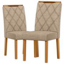 Cadeira Sala Jantar Sarah Kit 2 Ype/Linho Areia Cadeira Sala Jantar Sarah Kit 2 Ype/Linho Areia