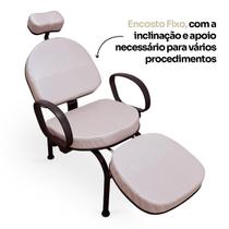 Cadeira Salão Maquiagem Estética Unhas Designer Profissional Forty Estofado Rosê Cadeira Salão Maquiagem Estética Unhas Designer Profissional Forty Estofado Rosê