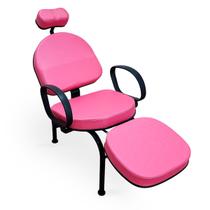 Cadeira Salão Maquiagem Estética Unhas Profissional Forty Estofado Pink Cadeira Salão Maquiagem Estética Unhas Profissional Forty Estofado Pink