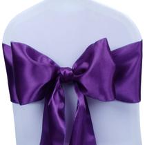 Cadeira Sashes Bows Babenest Satin 7 x 108 polegadas, roxo, 10 unidades Cadeira Sashes Bows Babenest Satin 7 x 108 polegadas, roxo, 10 unidades