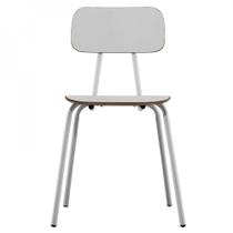 Cadeira School de Recepção Decorativa Assento em Madeira Branco Caemmun Móveis Cadeira School de Recepção Decorativa Assento em Madeira Branco Caemmun Móveis
