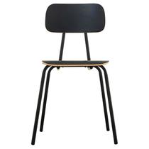 Cadeira School Decorativa Preta Overseas Cadeira School Decorativa Preta Overseas