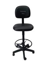 Cadeira Secretaria Caixa Alta -Com Aro Base Rodízio Recepção - Sintonia Flex