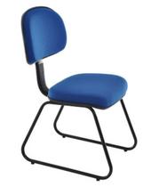 Cadeira Secretária com Base Fixa Trapézio Linha Robust Azul