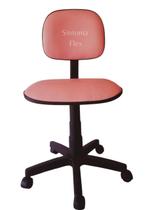 Cadeira secretaria com regulagem de altura corano rosa bebe - Sintonia Flex