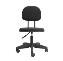 Cadeira secretaria com regulagem de altura L duplo base com rodízio tecido preto Cadeira secretaria com regulagem de altura L duplo base com rodízio tecido preto