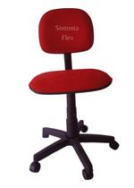 Cadeira secretaria com regulagem de altura suede vermelho
