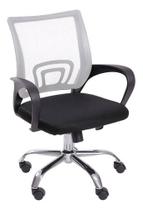 Cadeira Secretária de Escritório Giratória Best Chair Mesh Branca Home Office Top