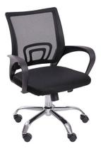 Cadeira Secretária de Escritório Giratória Best Chair Mesh Preto Home Office Top - BestChair