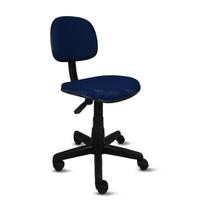 Cadeira secretaria em base giratória - tecido crepe azul marinho - pp02 Cadeira secretaria em base giratória - tecido crepe azul marinho - pp02