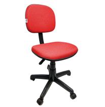 Cadeira Secretaria Giratória De Escritório Com Regulagem de Altura em Jserrano Cor Vermelho Cadeira Secretaria Giratória De Escritório Com Regulagem de Altura em Jserrano Cor Vermelho