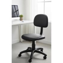 Cadeira Secretária Giratória Ergonômica material sintético Pret Cadeira Secretária Giratória Ergonômica material sintético Pret