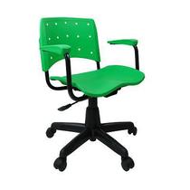 Cadeira Secretária Giratória Ergoplax+ com Braço Verde