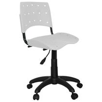 Cadeira Secretária Giratória Plástica Branco - Ultra Móveis Corporativo