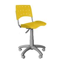 Cadeira Secretária Giratória Plástica Ergoplax Amarelo