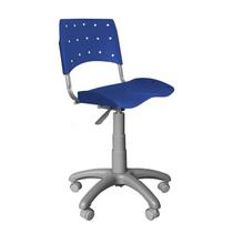 Cadeira Secretária Giratória Plástica Ergoplax Azul Bic