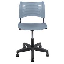 Cadeira secretaria giratoria plastica iso Turim com regulagem de altura cinza Cadeira secretaria giratoria plastica iso Turim com regulagem de altura cinza