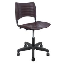 Cadeira secretaria giratoria plastica iso Turim com regulagem de altura marrom Cadeira secretaria giratoria plastica iso Turim com regulagem de altura marrom