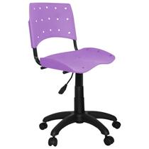 Cadeira Secretária Giratória Plástica Lilás - Ultra Móveis Corporativo