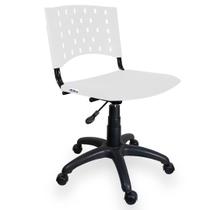 Cadeira Secretária Giratória Plástica Singolare Branco - Ultra Móveis Corporativo