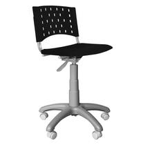 Cadeira Secretária Giratória Plástica Singolare Preto - Ultra Móveis Corporativo