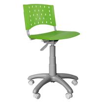 Cadeira Secretária Giratória Plástica Singolare Verde - Ultra Móveis Corporativo