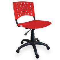 Cadeira Secretária Giratória Plástica Singolare Vermelho