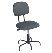Cadeira secretaria giratoria tropical com L duplo o pistão e fixo não tem regulagem tecido cinza/preto - Sintonia Flex