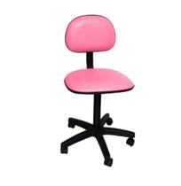 Cadeira secretaria giratoria tropical não tem regulagem de altura pstão é fixo corano rosa bebe - Sintonia Flex