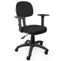 Cadeira Secretária Jserrano Preto Com Braço - ULTRA Móveis - Ultra Móveis Corporativo