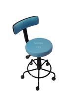 Cadeira secretaria mocho podóloga estética - para dentista, manicure, tatuador,estrela de ferro corano azul bebe Cadeira secretaria mocho podóloga estética - para dentista, manicure, tatuador,estrela de ferro corano azul bebe