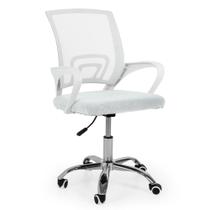 Cadeira Secretária Office em Tela Mesh Base Giratória - Cor Branco