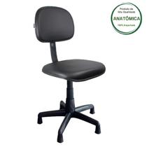 Cadeira Secretária para Costureira Sintético Preto - 2701 - AMERICANFER
