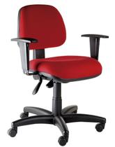 Cadeira Secretária para Escritório Linha Confort Vermelho - Design Office Móveis