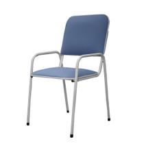 Cadeira Secretária Para Recepção Cor Azul Combo Stock