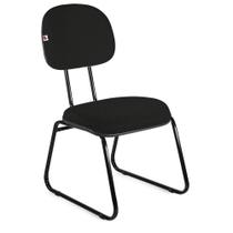 Cadeira Secretária Pé Sky Tecido Preto - Ideaflex