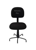 Cadeira secretaria pra costureira com pé da base menor tecido preta