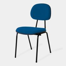 Cadeira Secretária Turim Pé Palito Azul