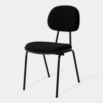 Cadeira Secretária Turim Pé Palito Preta