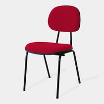 Cadeira Secretária Turim Pé Palito Vermelha