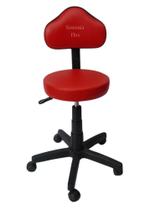 Cadeira secretaria Verona com regulagem de altura a gás - base com rodízio corano vermelho