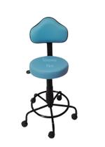 Cadeira secretaria Verona com regulagem de altura a gás - base de ferro - apoio para os pés corano azul bebe Cadeira secretaria Verona com regulagem de altura a gás - base de ferro - apoio para os pés corano azul bebe