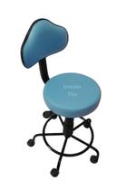 Cadeira secretaria Verona com regulagem de altura a gás - base de ferro - apoio para os pés corano azul bebe - Sintonia Flex