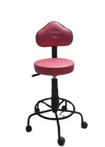 Cadeira secretaria Verona com regulagem de altura a gás - base de ferro - apoio para os pés corano Rosa Bebe Cadeira secretaria Verona com regulagem de altura a gás - base de ferro - apoio para os pés corano Rosa Bebe