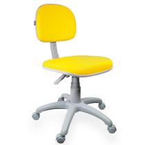 Cadeira Secretária Viena Amarelo Base Cinza - ULTRA Móveis - Ultra Móveis Corporativo
