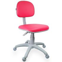 Cadeira Secretária Viena Rosa Base Cinza - ULTRA Móveis