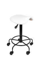 Cadeira Sela Alto branca branco Estética Giratória maca tecido sintetico sem encosto altura maxima 79cm Cadeira Sela Alto branca branco Estética Giratória maca tecido sintetico sem encosto altura maxima 79cm