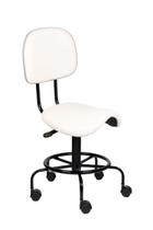 Cadeira Sela branca branco com Encosto 62cm Estética Dentista