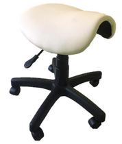 Cadeira Sela Com Aro p/ Pes e Ajuste de Altura Cor: Branco Cadeira Sela Com Aro p/ Pes e Ajuste de Altura Cor: Branco